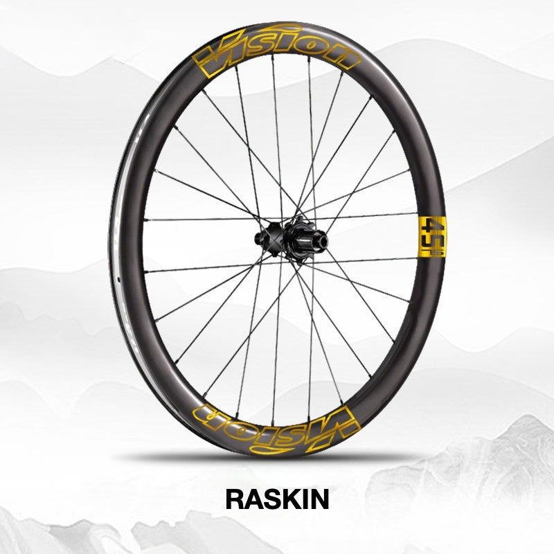 Custom Decal Kit for VISION METRON SL45 Wheels | Road Bike Carbon Rim Wrap Stickers(Complete Wheelset Decal Kit + Spare Set)