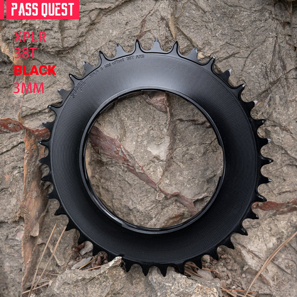 PASS QUEST XPLR 8-Bolt Narrow-Wide Chainring for E1 Power Meter | AXS 12/13-Speed 32T–40T