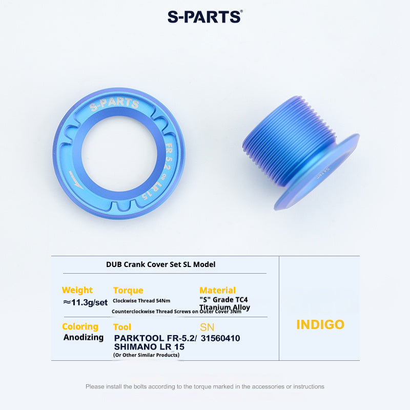 S-PARTS SRAM DUB 티타늄 크랭크 커버 Quarq Red Force Sram 자전거 크랭크 커버