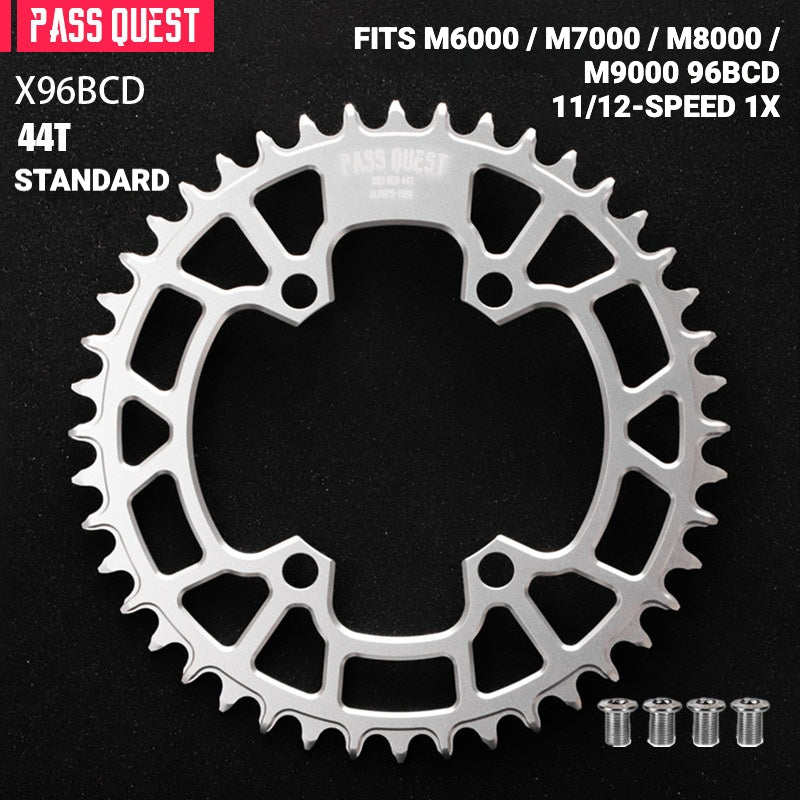 PASS QUEST X96BCD Narrow-Wide Chainring for Shimano M6000 / M7000 / M8000 / M9000 / M5100 | 30T–48T