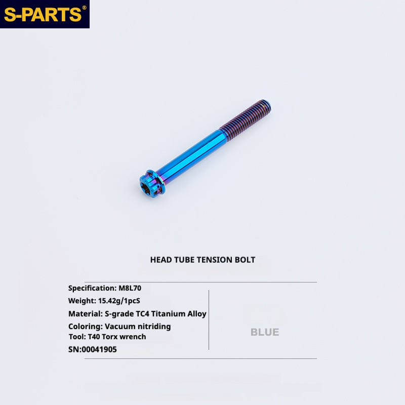 Kit d'amélioration de boulons en titane S-PARTS pour Brompton | Ensemble de visserie légère TC4 CNC pour cadre et charnière