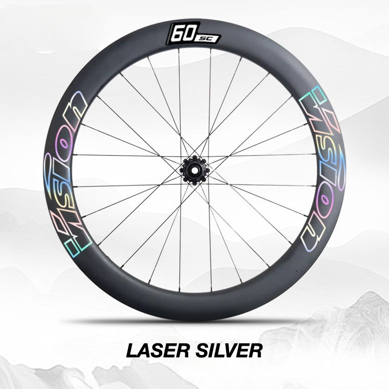 Custom Decal Kit for VISION SC60 Wheels | Road Bike Carbon Rim Wrap Stickers(Complete Wheelset Decal Kit + Spare Set)