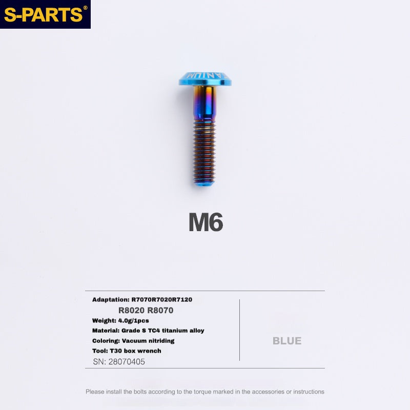Болт корпуса суппорта S-PARTS из титана для Shimano R9120/R8070/M9120/M8100 | SRAM RED FOECE – легкие анодированные крепежные винты для тормозов