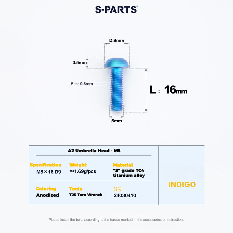 Viti per deragliatore in titanio S-PARTS compatibili con SRAM RED AXS