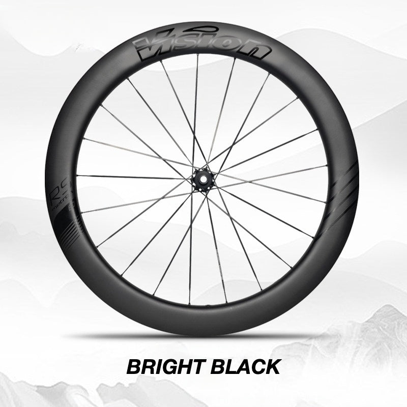 Custom Decal Kit for VISION METRON 45 RS Wheels | Road Bike Carbon Rim Wrap Stickers(Complete Wheelset Decal Kit + Spare Decals Included)