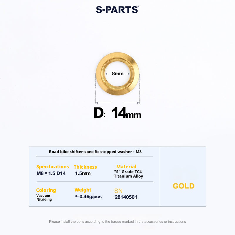 S-PARTS Титановый болт и гайка для зажима для дорожных переключателей – совместимы с Shimano / SRAM