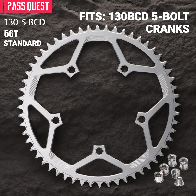 PASS QUEST 130BCD 5-Bolt Narrow-Wide Chainring | Road & Folding Bike 1x 40T–58T
