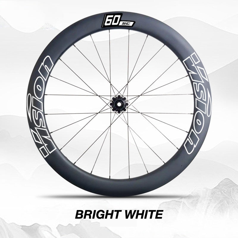 Custom Decal Kit for VISION SC60 Wheels | Road Bike Carbon Rim Wrap Stickers(Complete Wheelset Decal Kit + Spare Set)