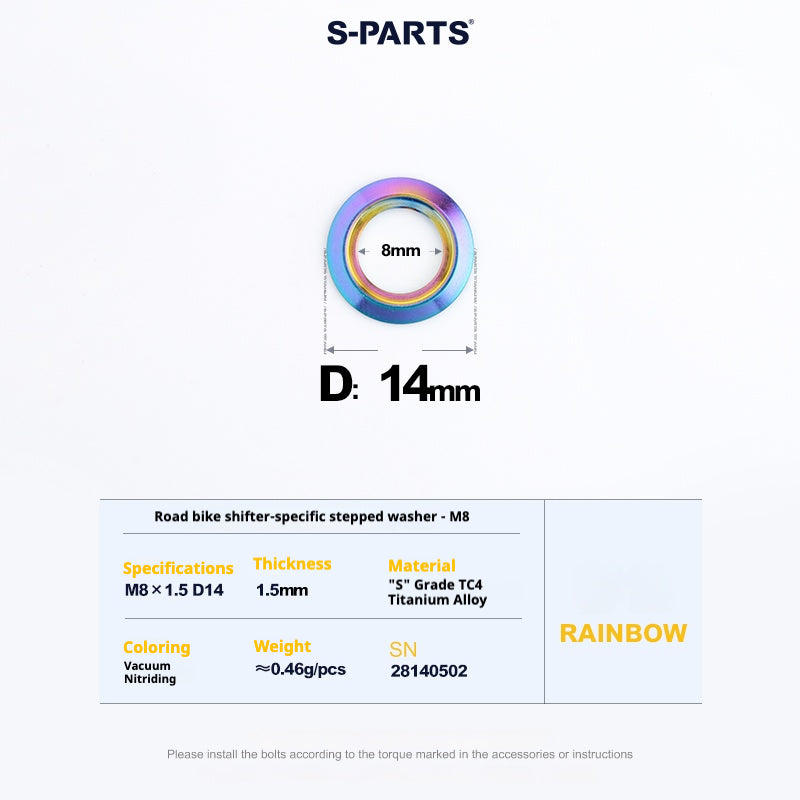 S-PARTS Титановый болт и гайка для зажима для дорожных переключателей – совместимы с Shimano / SRAM