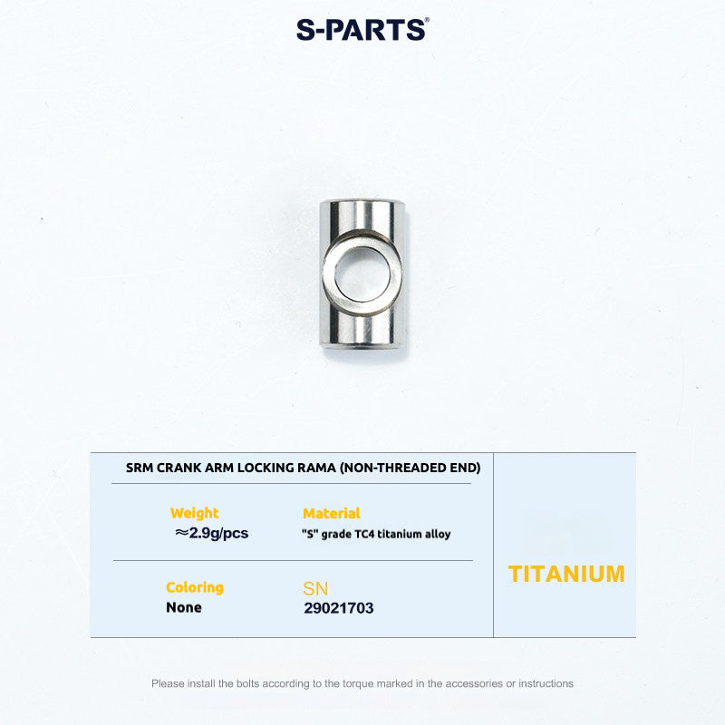 Tornillos de titanio S-PARTS para adaptarse a las cubiertas de cigüeñal de titanio SRM PM9 para los lados de transmisión y no transmisión.