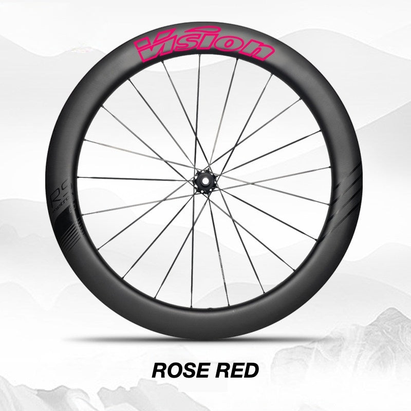 Custom Decal Kit for VISION METRON 45 RS Wheels | Road Bike Carbon Rim Wrap Stickers(Complete Wheelset Decal Kit + Spare Decals Included)