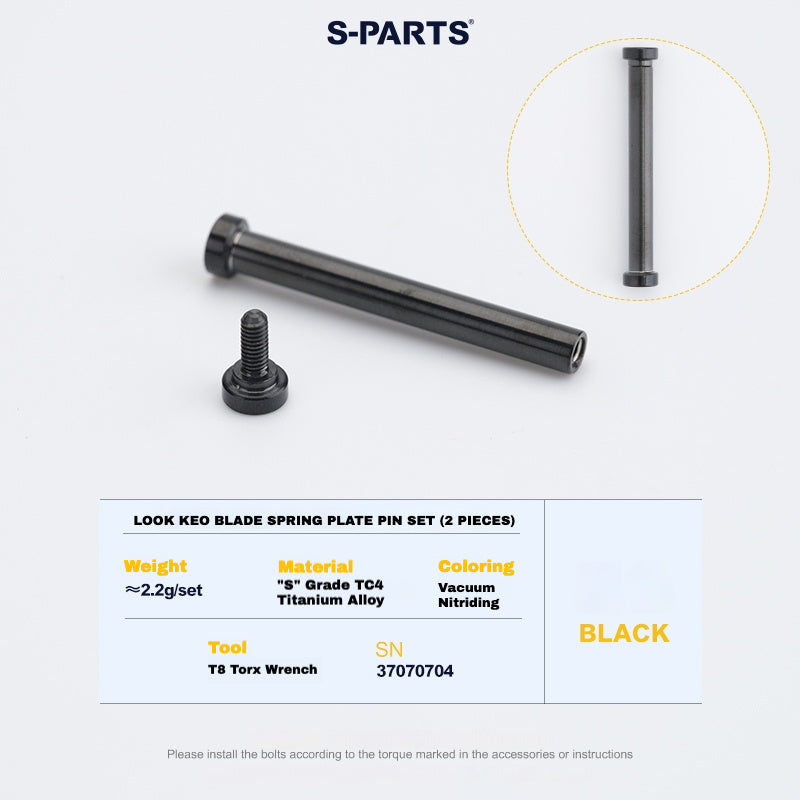 S-PARTS Titanium Pedal Upgrade Kit for LOOK KEO2 MAX (60.5g) & KEO BLA