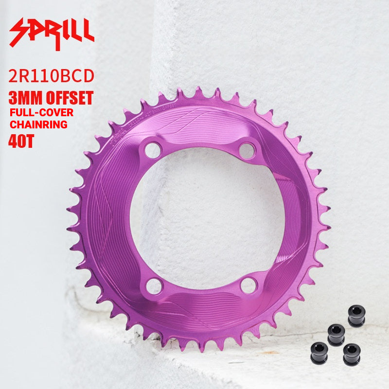 PASS QUEST SPRILL 110BCD 3mm Offset Narrow-Wide Chainring for Shimano R9200 / R8100 / R7100 | 40T–58T