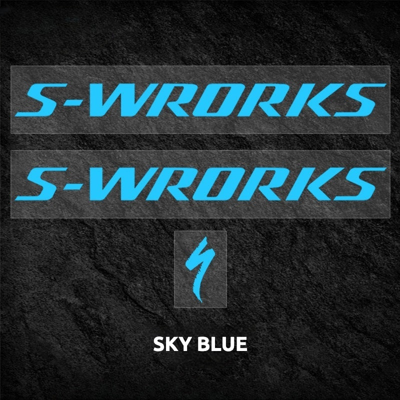 S-Works Prevail 3 헬멧 데칼 스티커 키트 - 스페셜라이즈드 퀵스텝 팀 로고 색상 변경