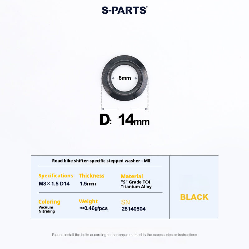 S-PARTS Титановый болт и гайка для зажима для дорожных переключателей – совместимы с Shimano / SRAM