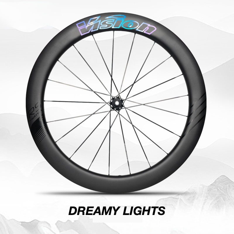 Custom Decal Kit for VISION METRON 45 RS Wheels | Road Bike Carbon Rim Wrap Stickers(Complete Wheelset Decal Kit + Spare Decals Included)
