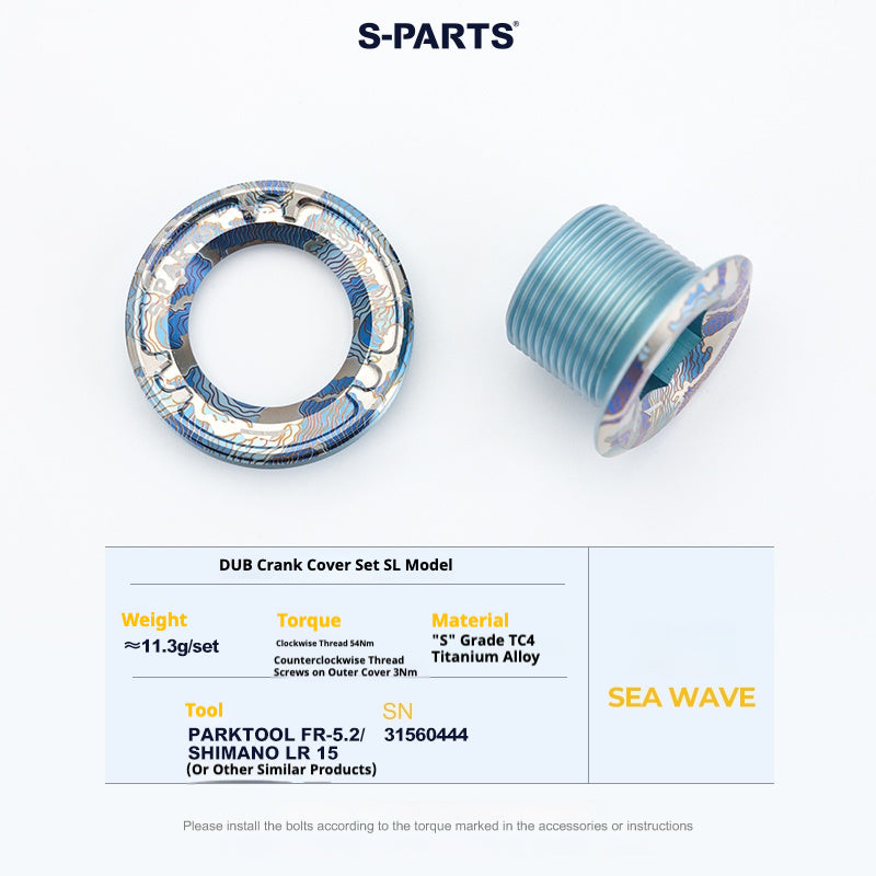 S-PARTS SRAM DUB 티타늄 크랭크 커버 Quarq Red Force Sram 자전거 크랭크 커버