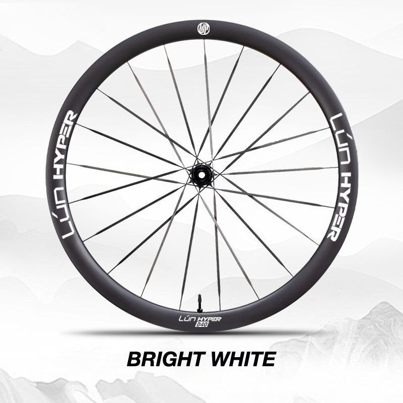 Infinity Logo Decals for Lún HYPER 5 D40 Gen 5 Wheelset | Waterproof Rim Overlay Stickers（Complete Decal Set for Two Wheels + Spare Decals Included）