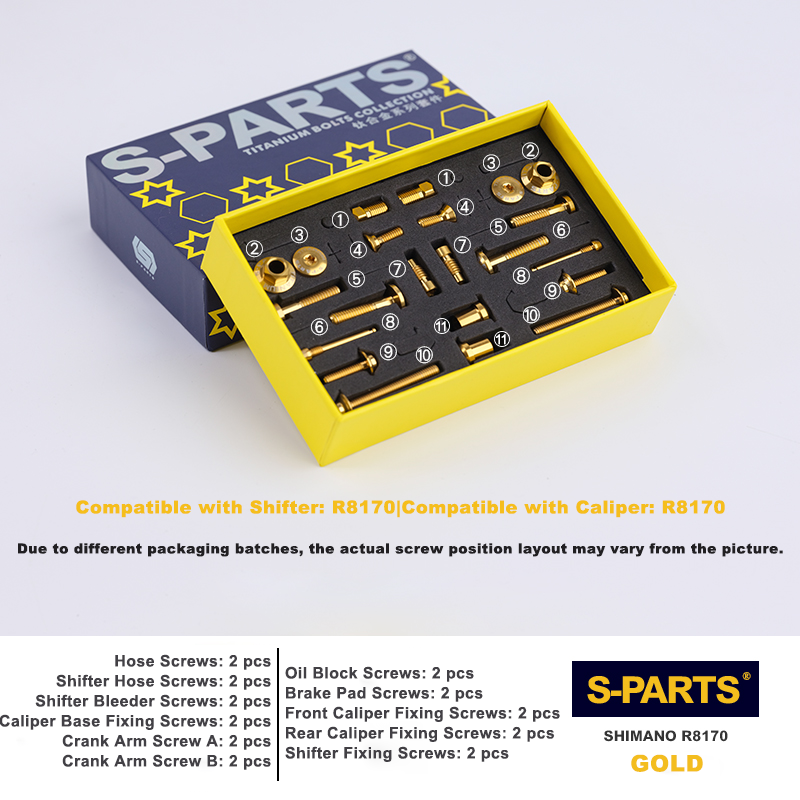S-Parts Titanium Upgrade for Giant Propel 2023 SHIMANO 105 di2 (R7150/R7170) Shimano Dura Ace R9270 R9250 Di2 /SRAM RED AXS  Screw Bolt Nut