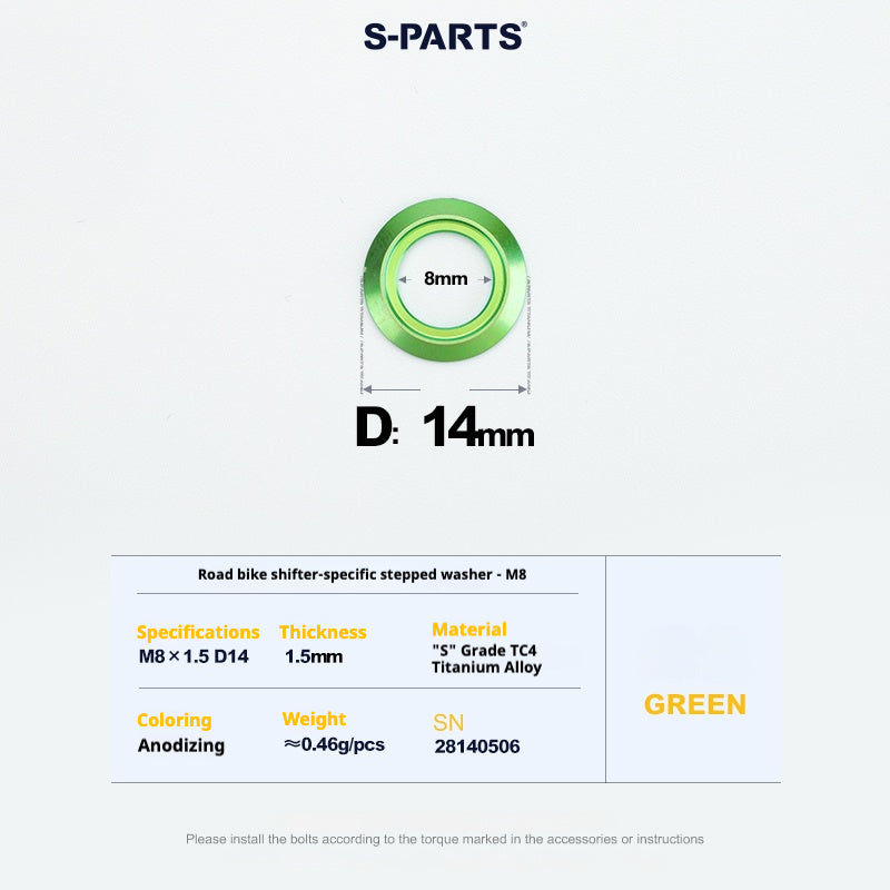 S-PARTS Титановый болт и гайка для зажима для дорожных переключателей – совместимы с Shimano / SRAM