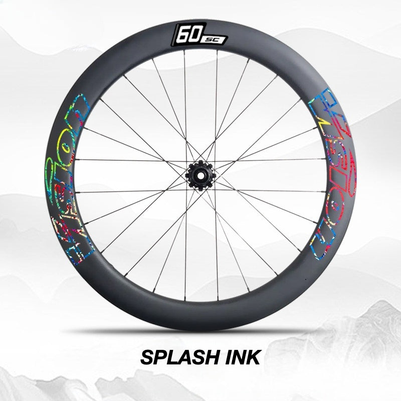 Custom Decal Kit for VISION SC60 Wheels | Road Bike Carbon Rim Wrap Stickers(Complete Wheelset Decal Kit + Spare Set)
