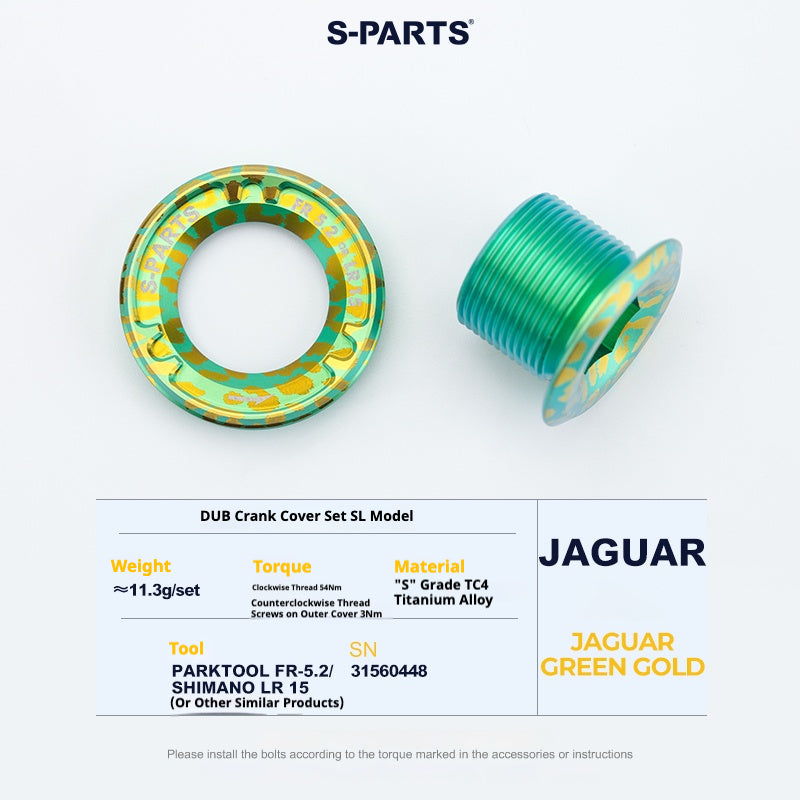 S-PARTS SRAM DUB 티타늄 크랭크 커버 Quarq Red Force Sram 자전거 크랭크 커버