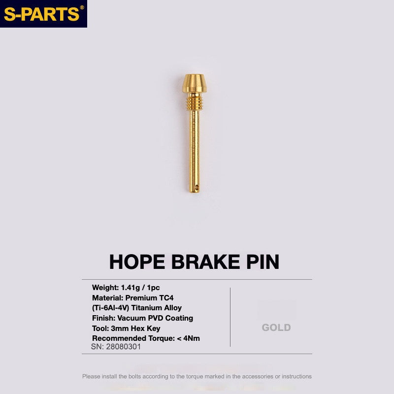 S-PARTS Titanium Brake Bolt Kit for HOPE V4 / TECH / RACE / TRAIL / ZONE | Ultra-Light MTB Brake Hardware