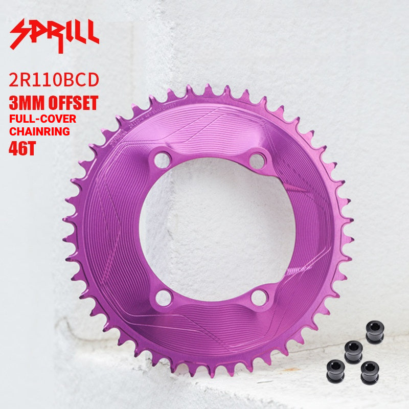 PASS QUEST SPRILL 110BCD 3mm Offset Narrow-Wide Chainring for Shimano R9200 / R8100 / R7100 | 40T–58T