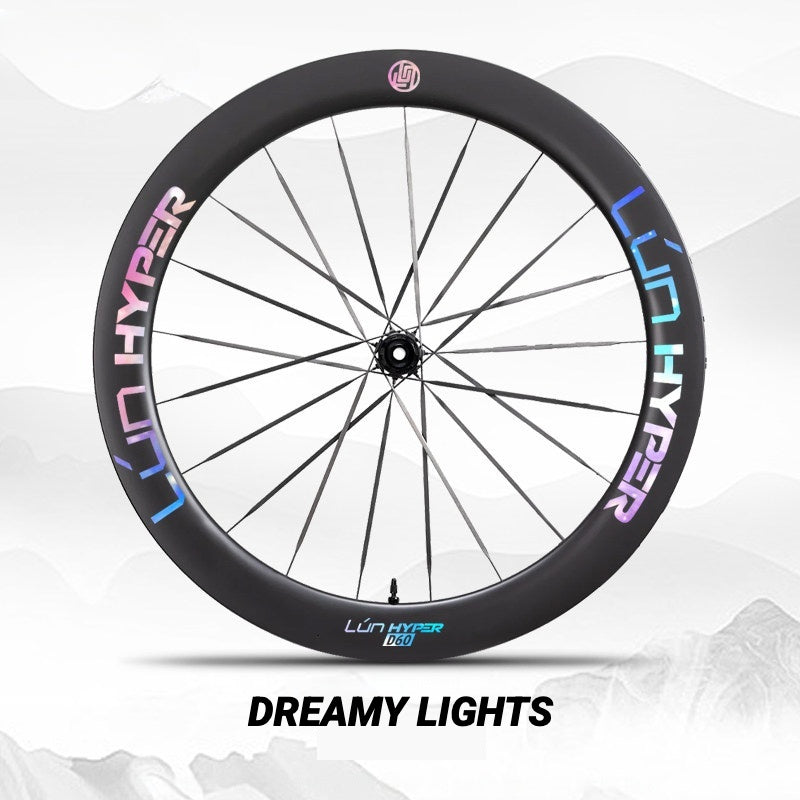 Infinity Logo Decals for Lún HYPER 5 D60 Gen 5 Wheelset | Waterproof Rim Overlay Stickers（Complete Decal Set for Two Wheels + Spare Decals Included）