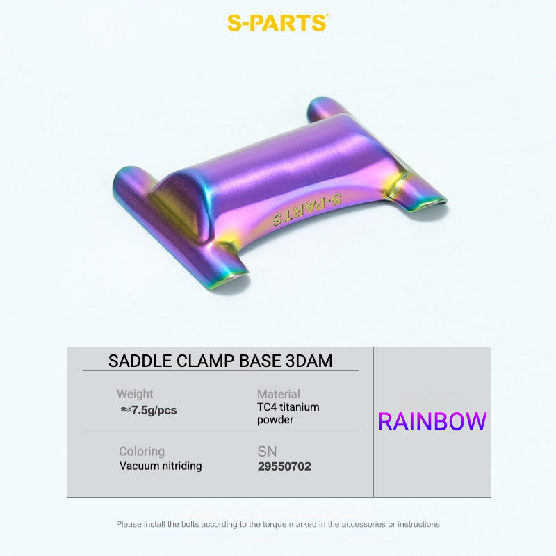 S-PARTS Titanium Saddle Clamp Yoke Kit for Cannondale SystemSix Gen 5 | 3D Printed Lightweight Seatpost Upgrade