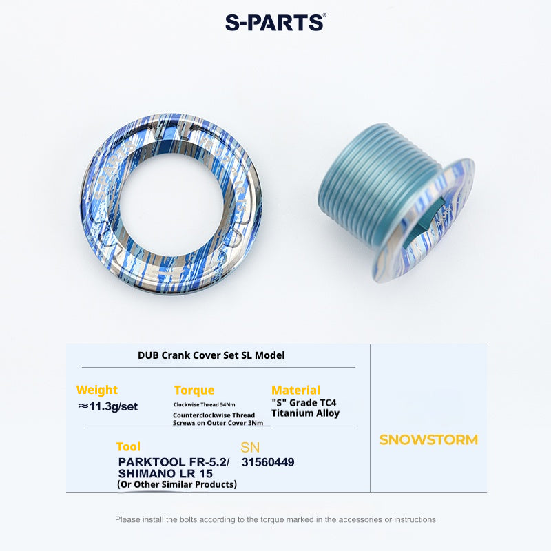 S-PARTS SRAM DUB 티타늄 크랭크 커버 Quarq Red Force Sram 자전거 크랭크 커버