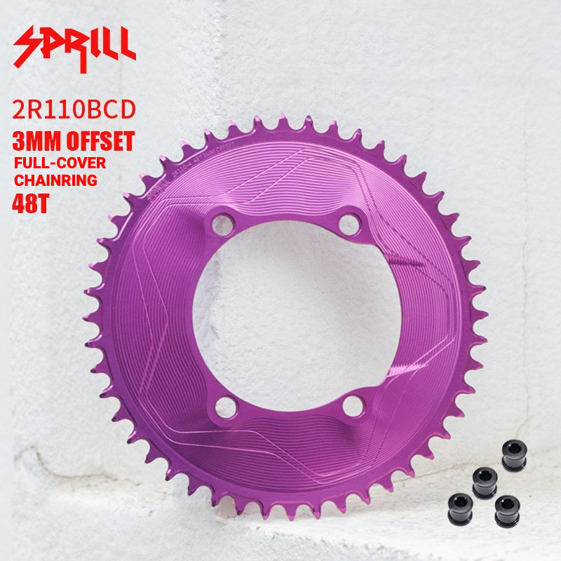 PASS QUEST SPRILL 110BCD 3mm Offset Narrow-Wide Chainring for Shimano R9200 / R8100 / R7100 | 40T–58T