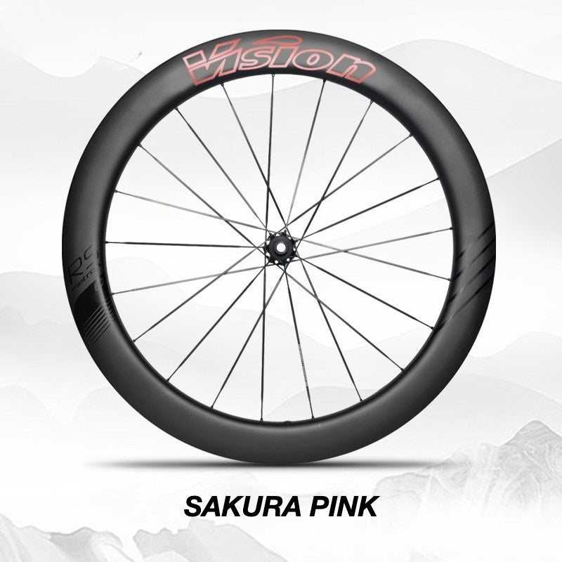 Custom Decal Kit for VISION METRON 45 RS Wheels | Road Bike Carbon Rim Wrap Stickers(Complete Wheelset Decal Kit + Spare Decals Included)