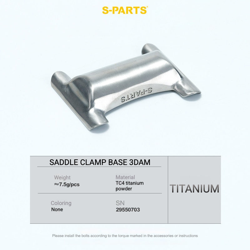 S-PARTS Titanium Saddle Clamp Yoke Kit for Cannondale SystemSix Gen 5 | 3D Printed Lightweight Seatpost Upgrade