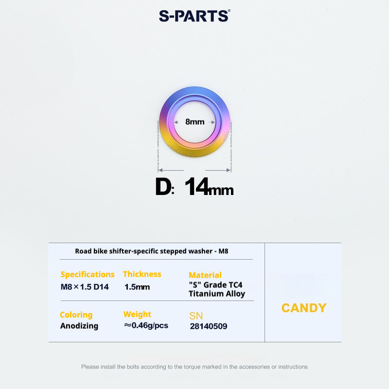 S-PARTS Титановый болт и гайка для зажима для дорожных переключателей – совместимы с Shimano / SRAM