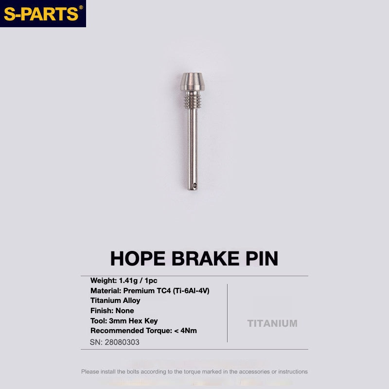S-PARTS Titanium Brake Bolt Kit for HOPE V4 / TECH / RACE / TRAIL / ZONE | Ultra-Light MTB Brake Hardware