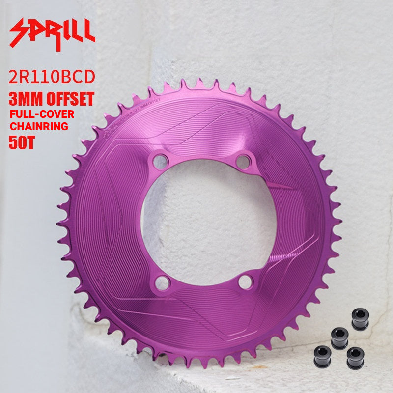 PASS QUEST SPRILL 110BCD 3mm Offset Narrow-Wide Chainring for Shimano R9200 / R8100 / R7100 | 40T–58T
