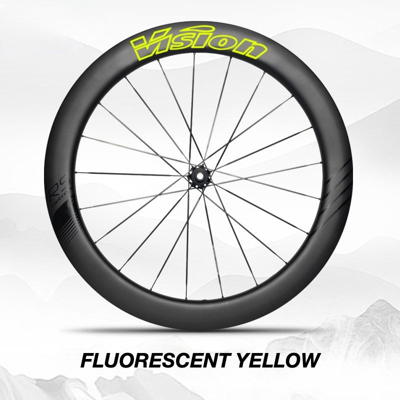 Custom Decal Kit for VISION METRON 45 RS Wheels | Road Bike Carbon Rim Wrap Stickers(Complete Wheelset Decal Kit + Spare Decals Included)