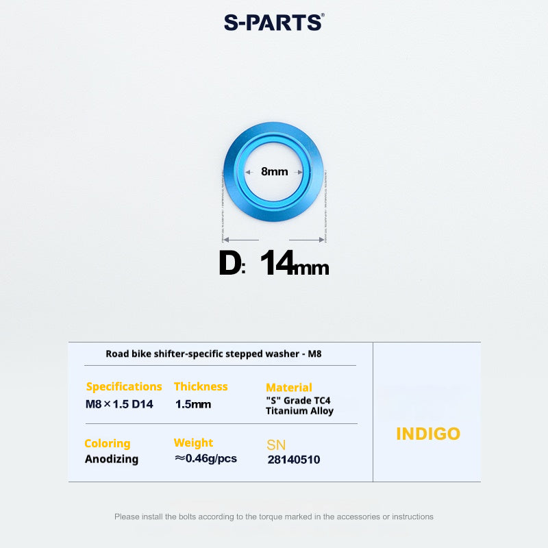 S-PARTS Титановый болт и гайка для зажима для дорожных переключателей – совместимы с Shimano / SRAM