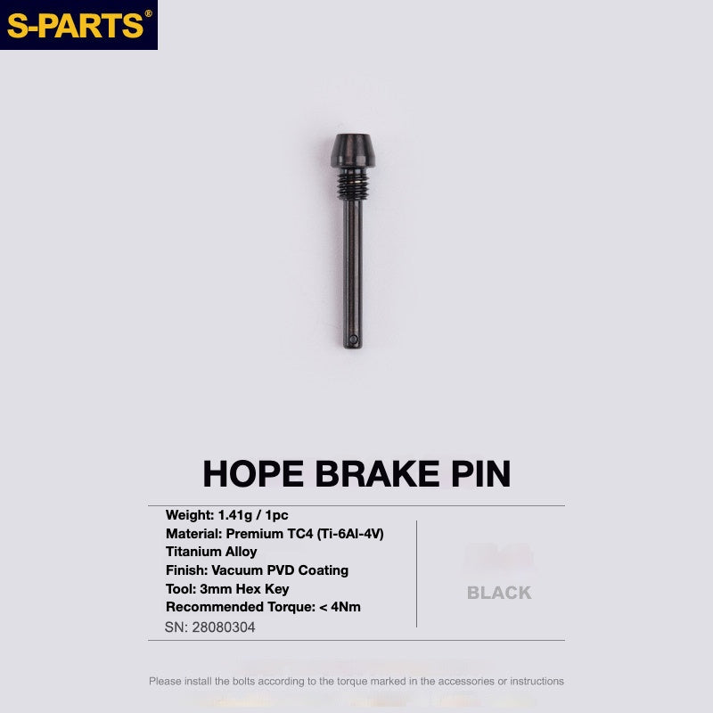 S-PARTS Titanium Brake Bolt Kit for HOPE V4 / TECH / RACE / TRAIL / ZONE | Ultra-Light MTB Brake Hardware