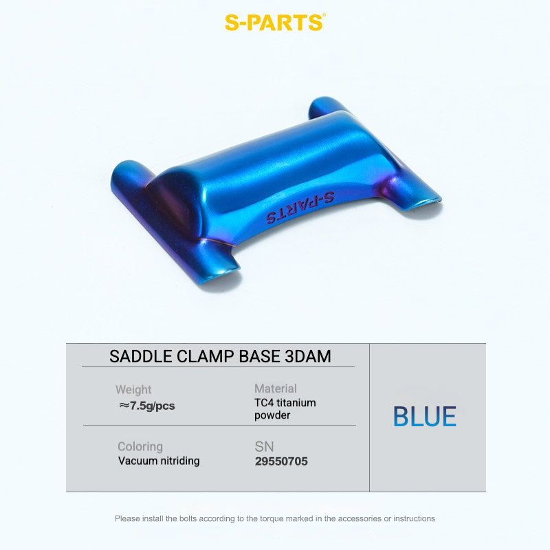 S-PARTS Titanium Saddle Clamp Yoke Kit for Cannondale SystemSix Gen 5 | 3D Printed Lightweight Seatpost Upgrade