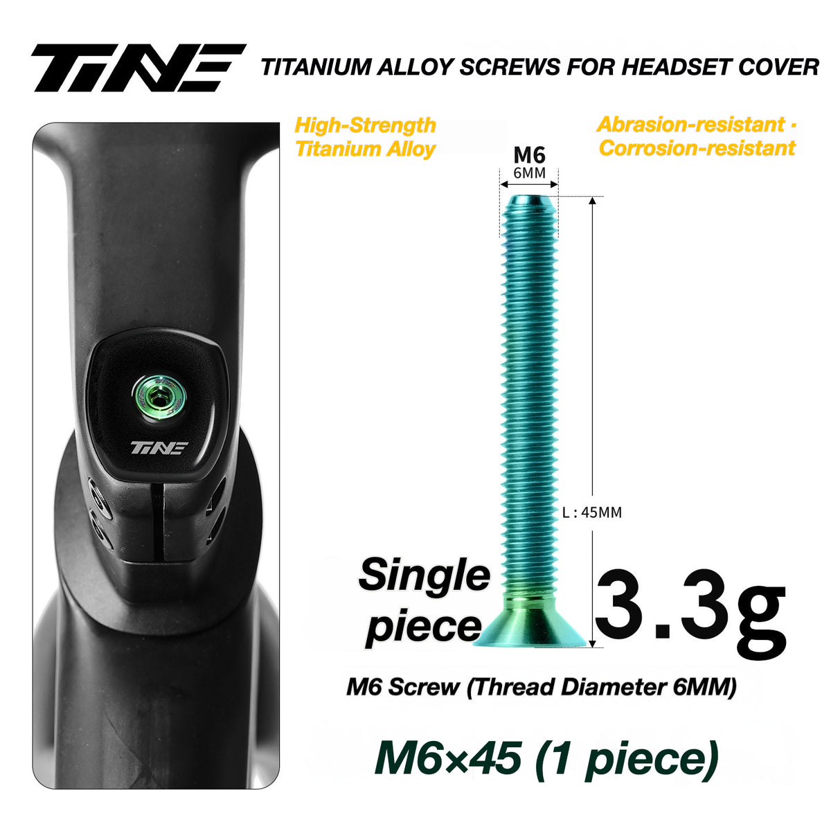 TiNE Ultra-Light Titanium Headset Top Cap Screws | Precision CNC Titanium Upgrade