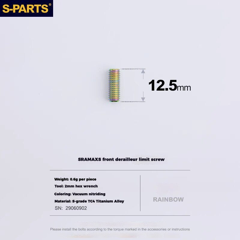 Viti per deragliatore in titanio S-PARTS compatibili con SRAM RED AXS