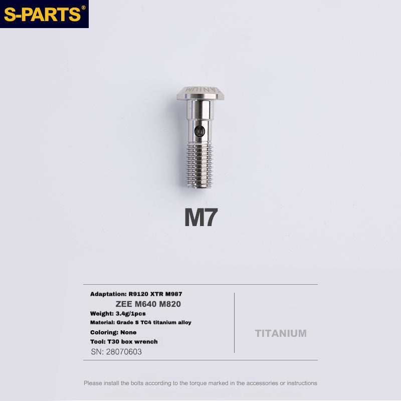 Болт корпуса суппорта S-PARTS из титана для Shimano R9120/R8070/M9120/M8100 | SRAM RED FOECE – легкие анодированные крепежные винты для тормозов