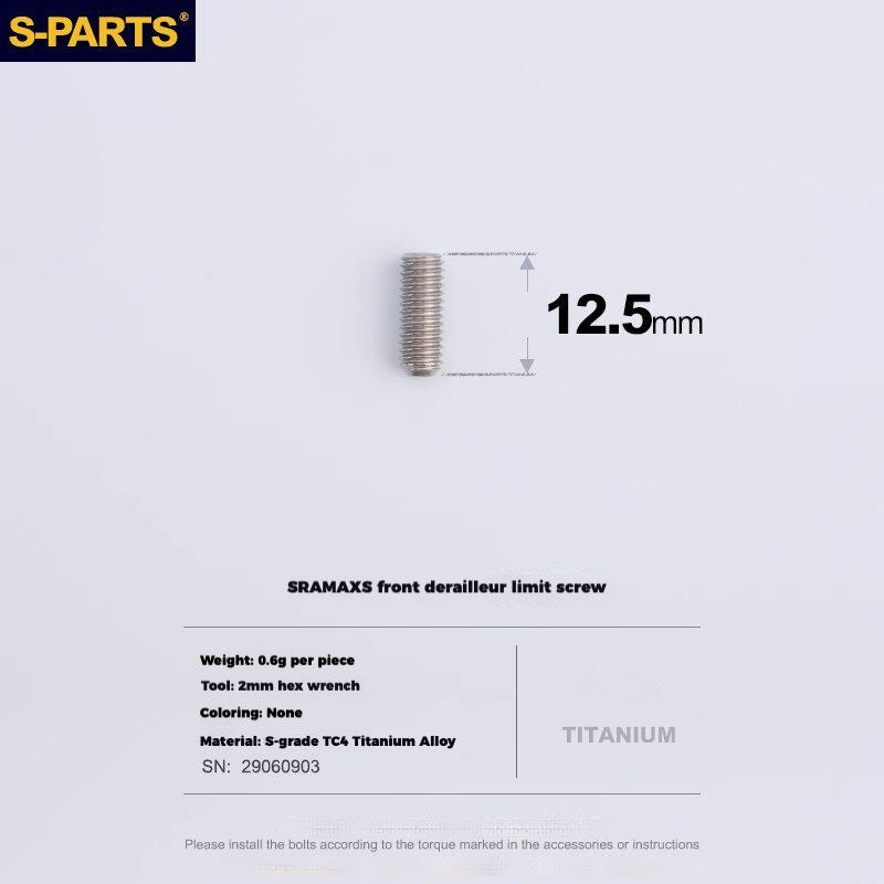Viti per deragliatore in titanio S-PARTS compatibili con SRAM RED AXS
