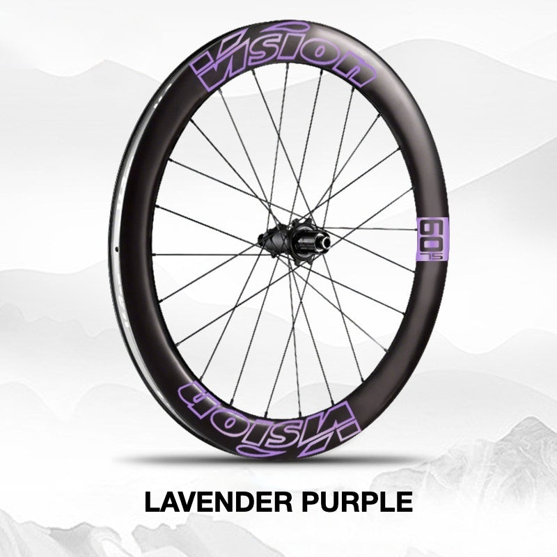 Custom Decal Kit for VISION METRON SL60 Wheels | Road Bike Carbon Rim Wrap Stickers(Complete Wheelset Decal Kit + Spare Set)