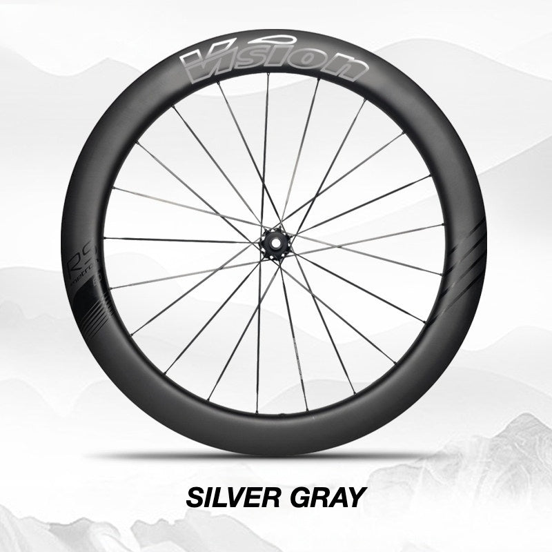 Custom Decal Kit for VISION METRON 45 RS Wheels | Road Bike Carbon Rim Wrap Stickers(Complete Wheelset Decal Kit + Spare Decals Included)