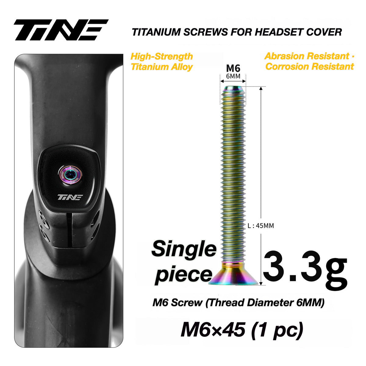 TiNE Ultra-Light Titanium Headset Top Cap Screws | Precision CNC Titanium Upgrade