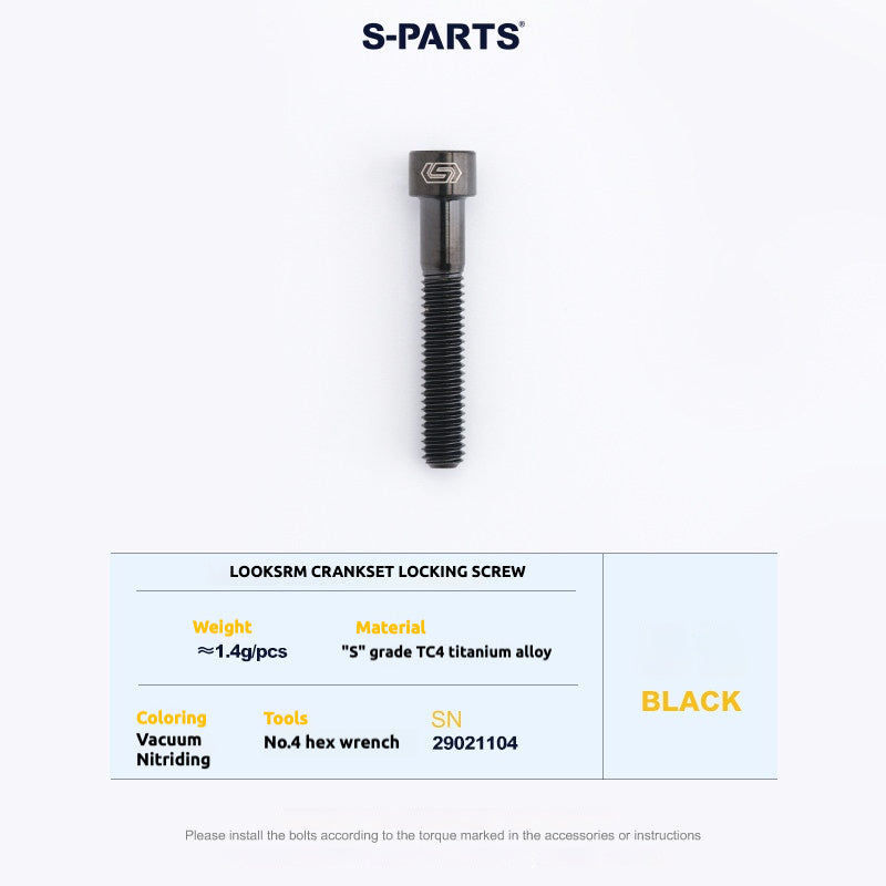 Tornillos de titanio S-PARTS para adaptarse a las cubiertas de cigüeñal de titanio SRM PM9 para los lados de transmisión y no transmisión.