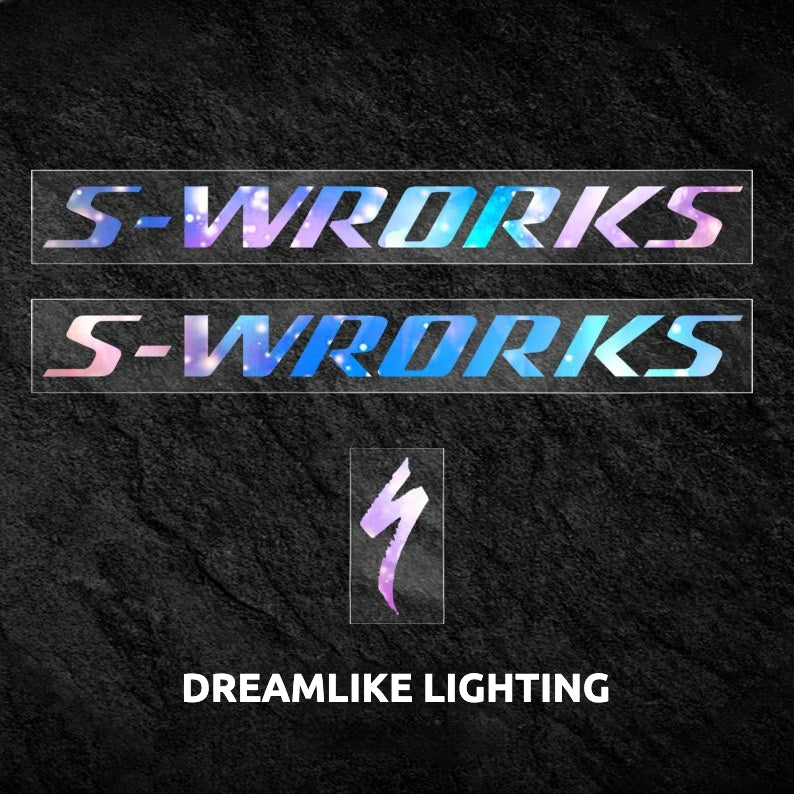 S-Works Prevail 3 헬멧 데칼 스티커 키트 - 스페셜라이즈드 퀵스텝 팀 로고 색상 변경